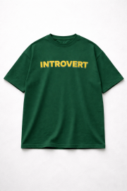 Introvert Energy Oversized Tee – Bottle Green