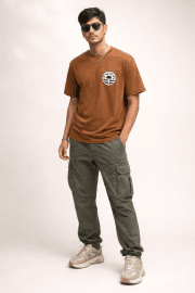 Exunite Ascend Aura Oversized Tee – Desert Brown - Image 2