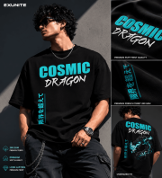 Cosmic Dragon Oversized Terry Tee - Image 6
